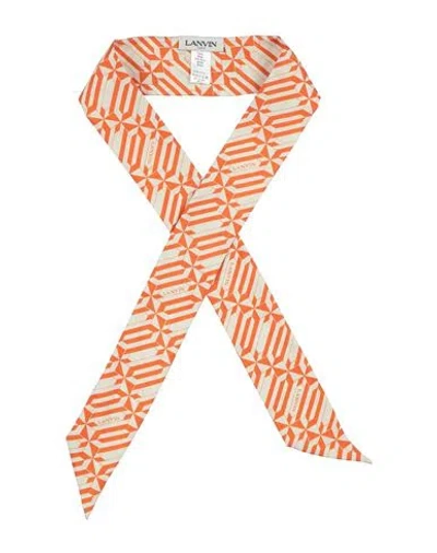Lanvin Woman Scarf Orange Size - Silk In Brown