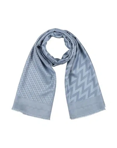 Lanvin Woman Scarf Pastel Blue Size - Silk, Wool