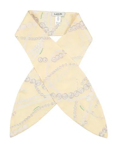 Lanvin Woman Scarf Pastel Yellow Size - Silk In Neutral