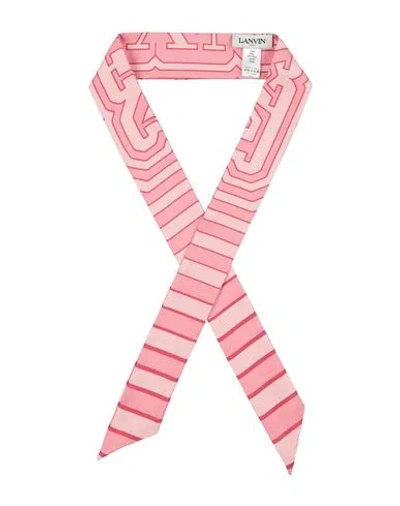 Lanvin Woman Scarf Pink Size - Silk In Brown
