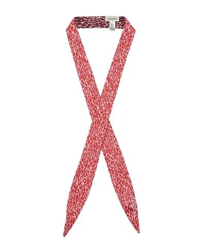 Lanvin Woman Scarf Pink Size - Silk In Red