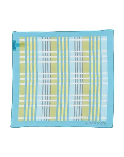 Lanvin Woman Scarf Sky Blue Size - Cotton, Silk