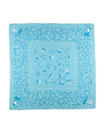 Lanvin Woman Scarf Sky Blue Size - Silk