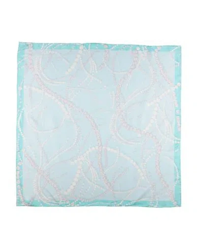 Lanvin Woman Scarf Sky Blue Size - Silk