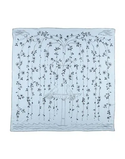 Lanvin Woman Scarf Sky Blue Size - Silk