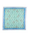 Lanvin Woman Scarf Sky Blue Size - Silk In Green