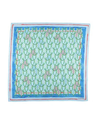 Lanvin Woman Scarf Sky Blue Size - Silk