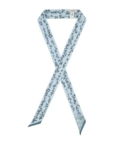Lanvin Woman Scarf Sky Blue Size - Silk