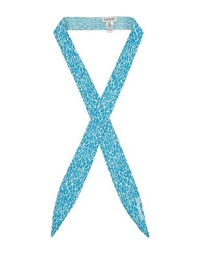 Lanvin Woman Scarf Sky Blue Size - Silk
