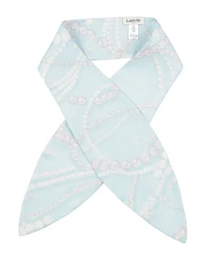 Lanvin Woman Scarf Sky Blue Size - Silk