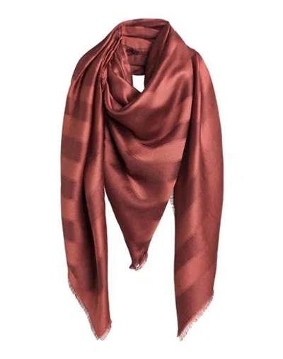 Lanvin Woman Scarf Tan Size - Silk, Wool In Brown
