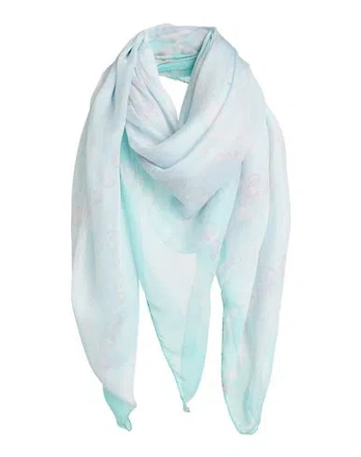 Lanvin Woman Scarf Turquoise Size - Silk In Green