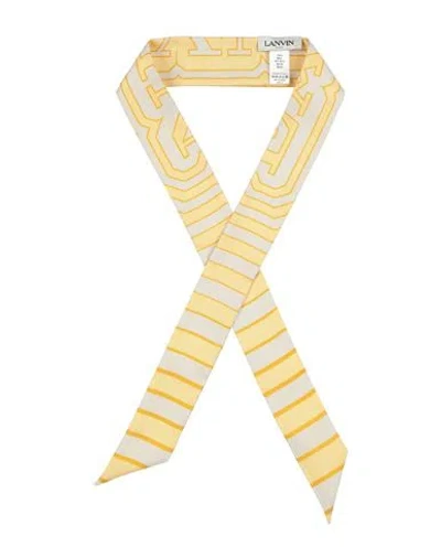 Lanvin Woman Scarf Yellow Size - Silk In Brown