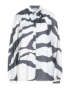 Lanvin Woman Shirt White Size 6 Polyester In Gray