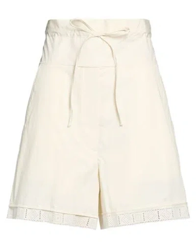 Lanvin Woman Shorts & Bermuda Shorts Off White Size 10 Cotton