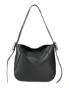 Lanvin Black Leather Melodie Hobo Bag In Black
