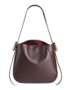 Lanvin Woman Shoulder Bag Dark Brown Size - Calfskin, Bull Skin, Brass