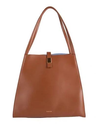 Lanvin Woman Shoulder Bag Tan Size - Leather In Brown