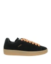 Lanvin Lite Curb Sneakers In Suede Color Black In Black