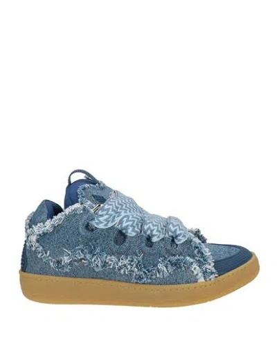Lanvin Woman Sneakers Blue Size 9 Cotton