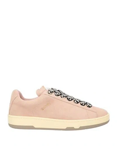 Lanvin Woman Sneakers Blush Size 10 Calfskin In Pink