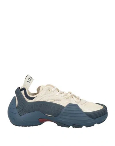 Lanvin Woman Sneakers Ivory Size 6 Polyester, Calfskin, Thermoplastic Polyurethane, Polyamide In White