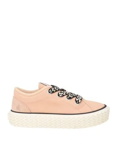 Lanvin Woman Sneakers Light Pink Size 5 Textile Fibers