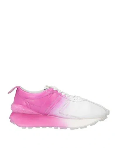 Lanvin Woman Sneakers Mauve Size 8 Leather, Textile Fibers In Purple