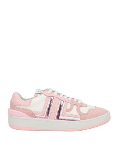 Lanvin Woman Sneakers Pink Size 8 Soft Leather, Textile Fibers