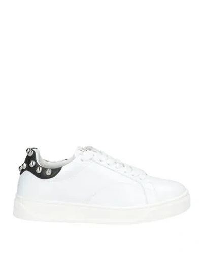 LANVIN LANVIN WOMAN SNEAKERS WHITE SIZE 7 LEATHER