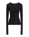 Lanvin Woman Sweater Black Size L Cashmere, Virgin Wool, Silk In Black