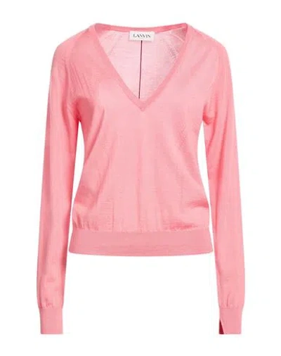Lanvin Woman Sweater Pink Size M Cashmere, Virgin Wool, Silk, Polyamide