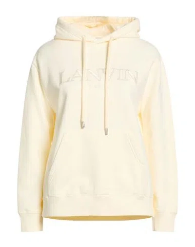 Lanvin Woman Sweatshirt Beige Size S Cotton, Polyester, Elastane In Yellow