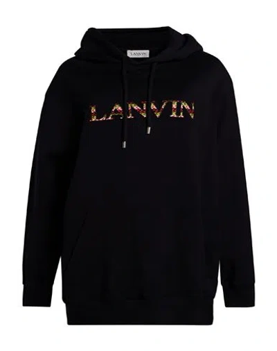 Lanvin Woman Sweatshirt Black Size M Cotton