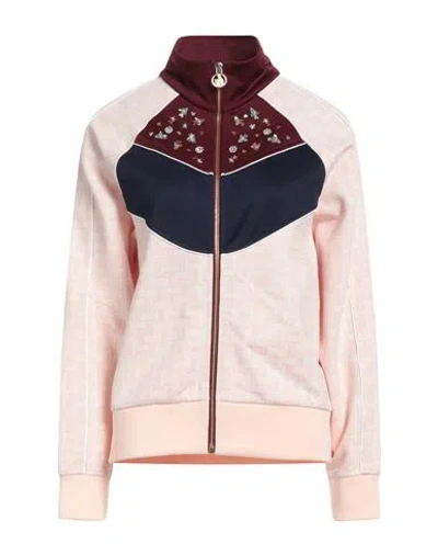 Lanvin Woman Sweatshirt Burgundy Size L Viscose, Polyester, Polyacrylic, Elastane, Cotton In Red