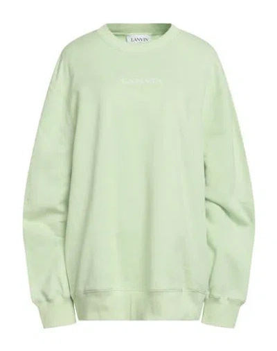 Lanvin Woman Sweatshirt Light Green Size M Cotton
