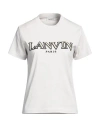 Lanvin Woman T-shirt Light Grey Size S Cotton, Polyester, Elastane