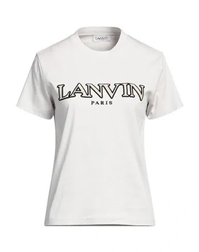 Lanvin Woman T-shirt Light Grey Size S Cotton, Polyester, Elastane