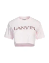 Lanvin Logo Embroidered Cropped T In Pink