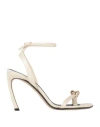 Lanvin Woman Toe Strap Sandals Ivory Size 9 Goat Skin In White