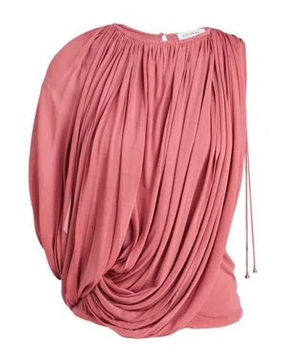 Lanvin Woman Top Antique Rose Size 4 Viscose, Silk In Pink