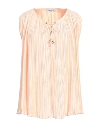 Lanvin Woman Top Apricot Size 8 Polyester In Multi