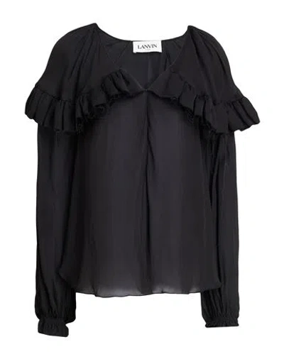 Lanvin Woman Top Black Size 6 Polyester