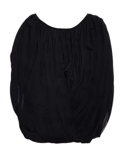 Lanvin Woman Top Black Size 6 Viscose, Silk In Multi