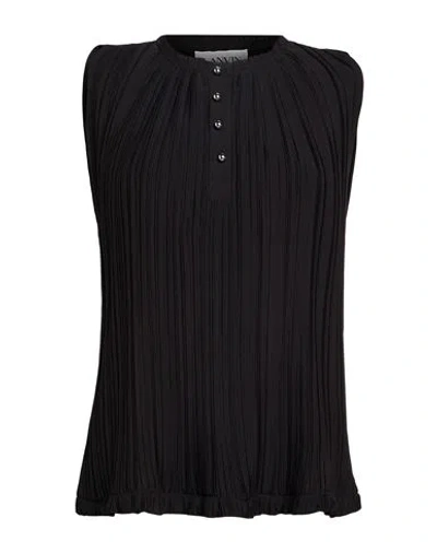 Lanvin Woman Top Black Size 8 Polyester
