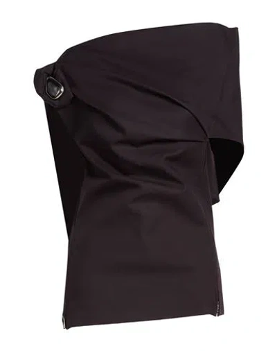 Lanvin Woman Top Dark Purple Size 6 Cotton
