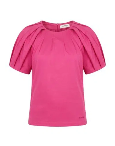 Lanvin Woman Top Fuchsia Size Xl Cotton In Pink