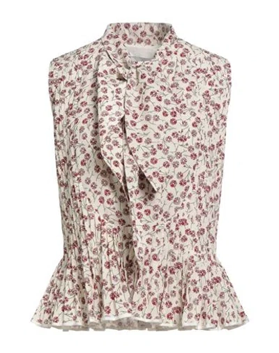 Lanvin Woman Top Ivory Size 6 Polyester In White