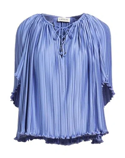 Lanvin Woman Top Light Blue Size 10 Polyester