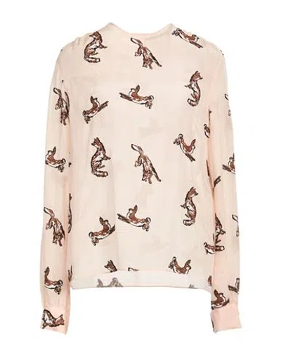 Lanvin Woman Top Light Pink Size 12 Cotton, Silk In Multi